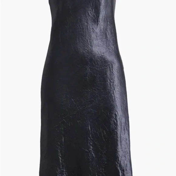 MaxMara Navy Talete Satin Midi Dress - Picture 4 of 13